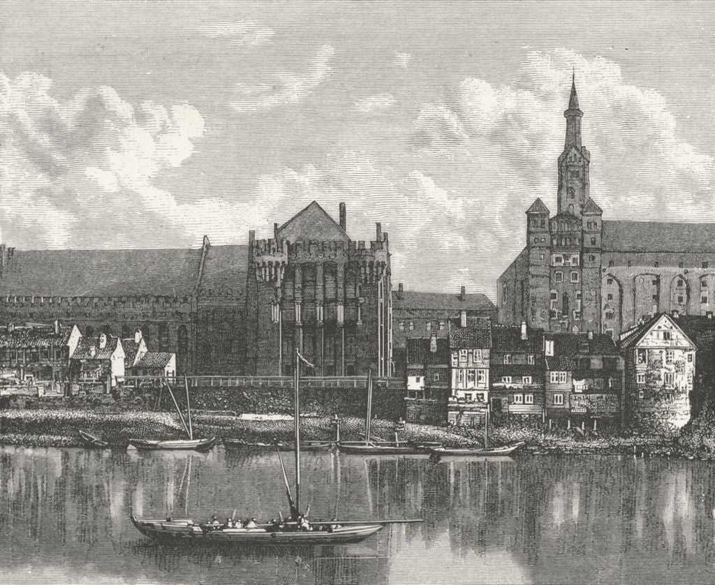 GERMANY. Castle of Marienburg c1885 old antique vintage print picture